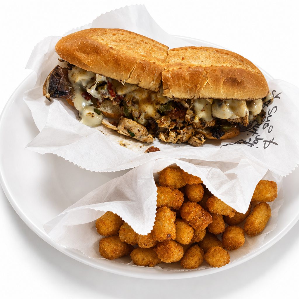 The Samburger Beef Philly or Chicken.